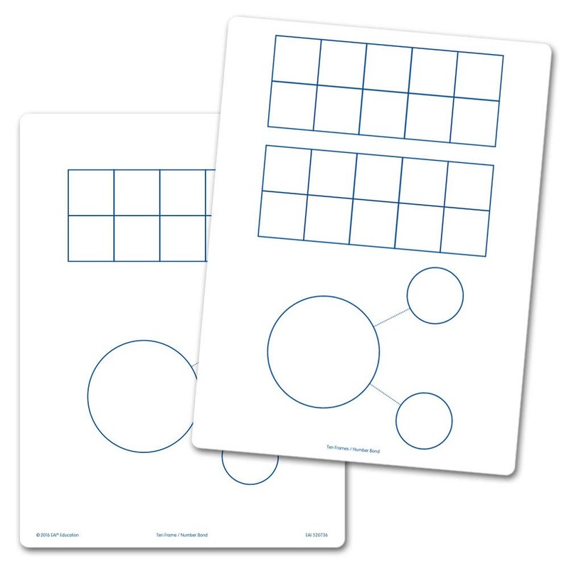 EAI Education Ten Frames & Number Bonds Flexible Dry-Erase Boards