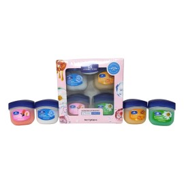 4 Bálsamos Frutales Labios Hidratante Tipo Vaselina Mini