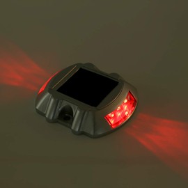 Casting Aluminium Solar Power Road Lamp 6 LED Outdoor Driveway Pathway Light Road Step Lamp for Road Lighting (Red Flashing)