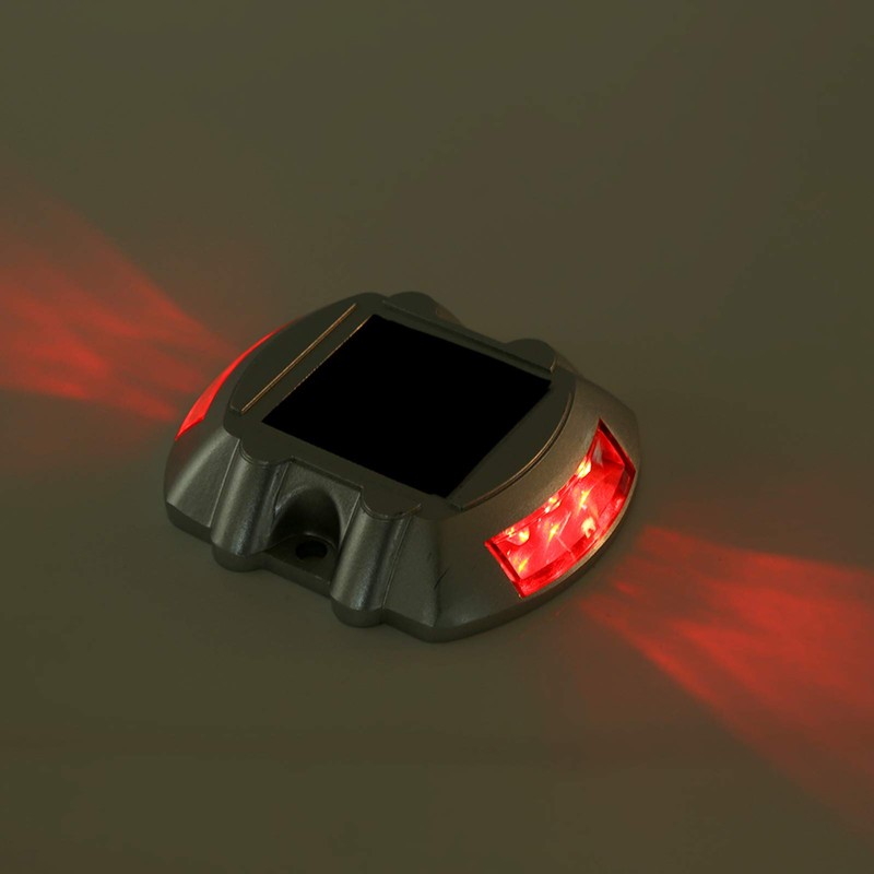Casting Aluminium Solar Power Road Lamp 6 LED Outdoor Driveway