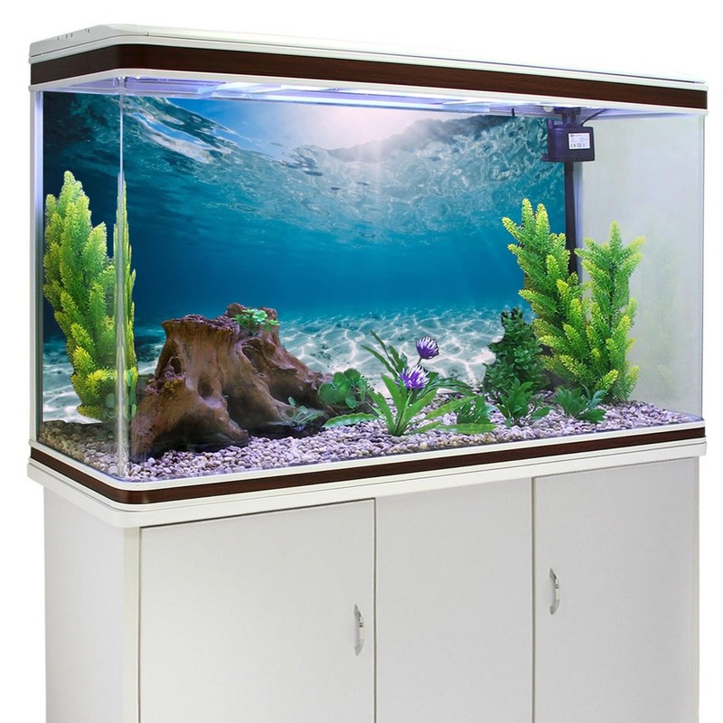 AWERT 36x18 inches Vinyl Undersea Ocean Floor Aquarium Background Tropical