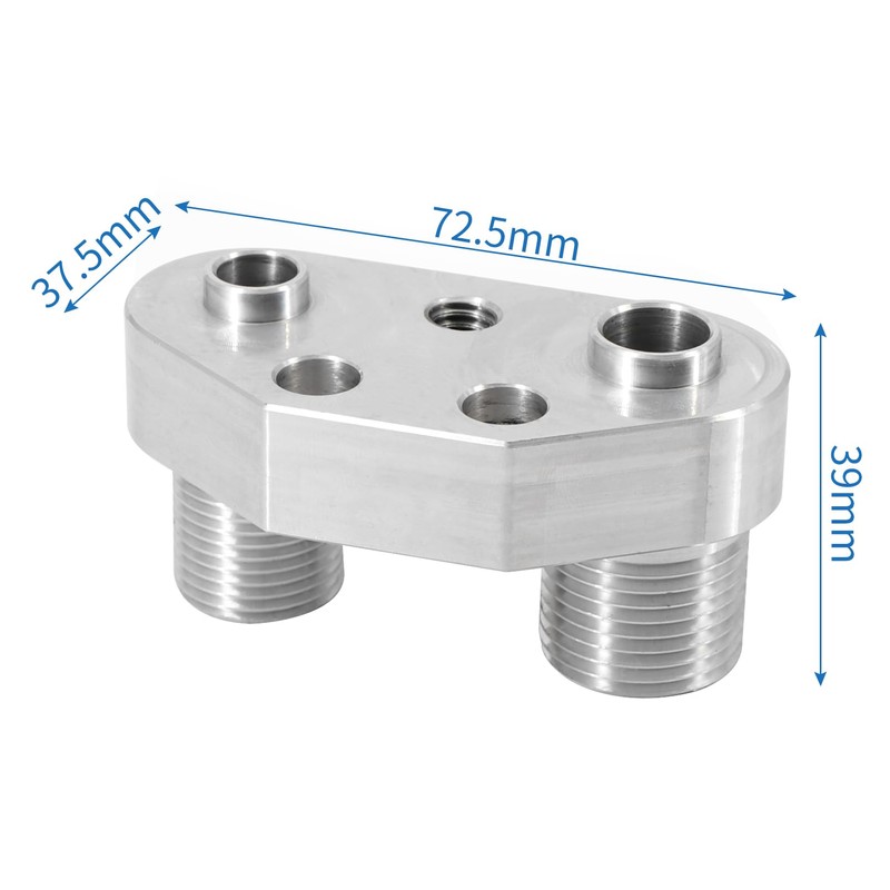 Tektall A/C Compressor Curved Manifold w/Adapter Fitting Compatible with Sanden