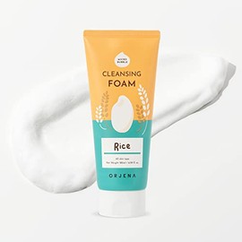 ORJENA Smile Day Cleansing Foam Rice 180ml – Espuma Limpiadora Facial Suave con Extracto de Arroz para Piel Hidratada y Radiante