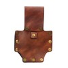 TOURBON Leather Tape Measure Pouch Belt Tool Carrier Holder (Dark