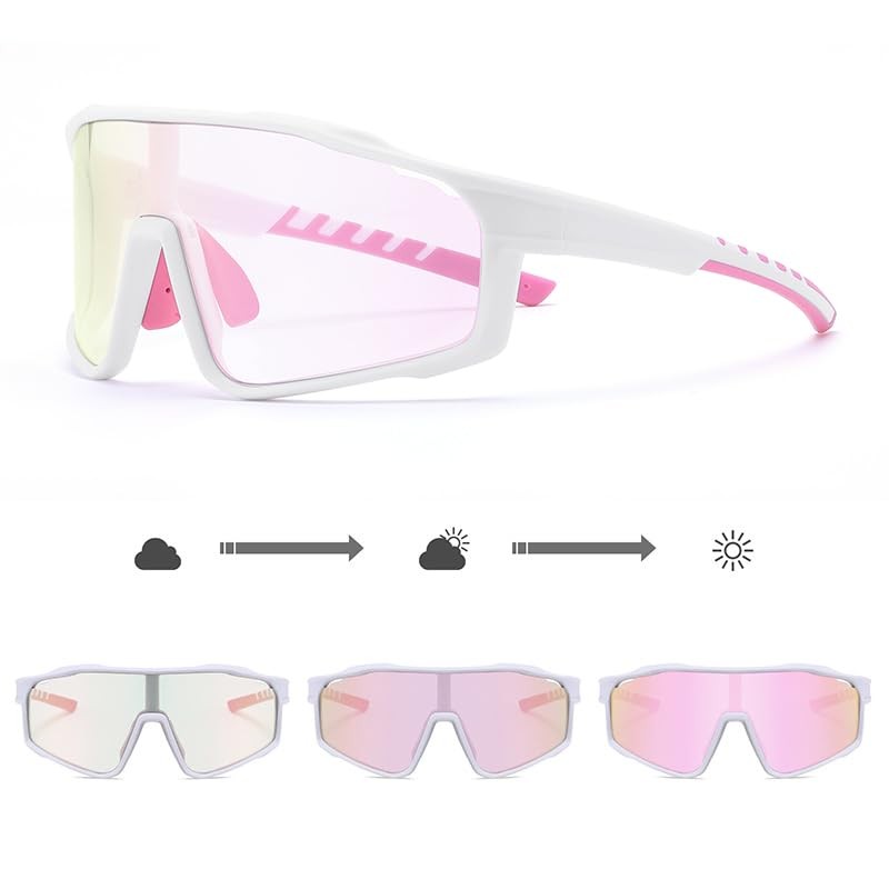 FEISEDY B1243 Sports Sunglasses, Polarized Dimming, Discoloring, Biking, Fishing, Baseball,