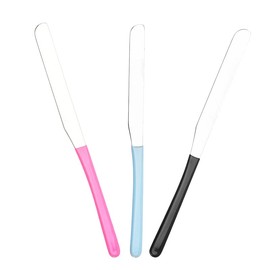 4 Pieces Stainless Steel Makeup Spatula Foundation Mixing Tool Eye Cream Spoon Beauty Scoop Makeup Beauty Spoons Cosmetic Skincare Spatula for Home Beauty Salon Use, Random Color