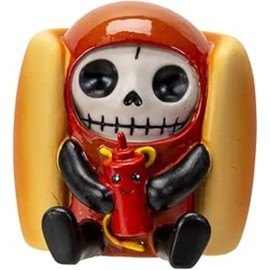 Furrybones Frank Skeleton Hotdog Complete with his Very own Ketchup Bottle in Hand