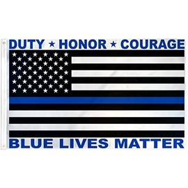 Blue Lives Matter Flag - 3x5ft Premium Polyester American Flag