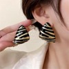 Trendy Zebras Pattern Metal Earrings