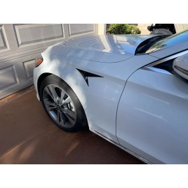 SDZ Carbon Effect Flexible Fender Wing Air Diffuser Intake Blade Trim Fit Mercedes