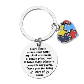 Autism Keychain for Teacher Appreciation Gifts for Women Autism Speech Therapist Gifts Autism Awareness Gifts for Special Education Teachers Thank You Gift for Men Teachers Day Gifts Ideas