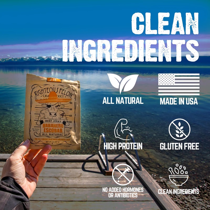 Righteous Felon Beef Jerky & Meat Sticks Variety Pack |