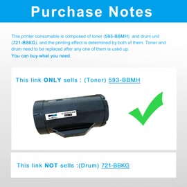 LCL Toner Cartridge H815dw S2815dn S2810dn 593-BBMH 593-BBMF 47GMH KNRMF 593-BBMM (1 Black) Replacement for Dell H815dw S2810dn S2815dn