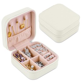Jewellery Box Travel Jewellery Box Small for Women Girls Jewellery Travel Case Jewellery Storage Organiser for Rings, Earrings, Necklace for Birthday Gift, Christmas, Mother's Day