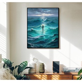 ACANDYL DIY Paint by Numbers Kit for Adults Beginner Paint by Number for Adults Jesus Canvas Painting by Number DIY Acrylic Oil Painting on Canvas Arts Craft Decoration God Bless You 16x20 Inch