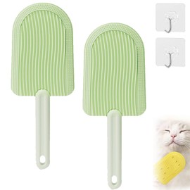 Cat Tongue Comb, 2024 New Cat Tongue Brush, Cat Grooming Brush for Indoor, Cats Shedding Cat Brush for Long Haired Cats, Easily Removes Fur for Cat or Dog (Green)