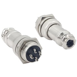 GELRHONR Aviation Plug 4 Pin 16 mm Thread GX16 Aviation Connector Assortment Set 5A-2Set