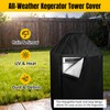 MRbrew Kegerator cover, Waterproof Kegerator Beer Tower Cover 420D Silver-Coated