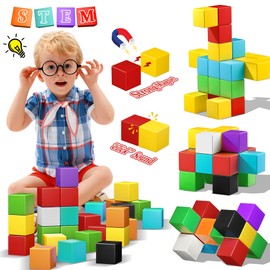 ROHSCE Magnetic Blocks Building Toys 108PCS - Build Mine Magnet World Set, Magnetic Toys for Boys & Girls Ages 3-5 5-7 8-10, Buildable Game Elements Gifts