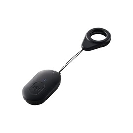 Elecom P-SRB01BK Bluetooth Selfie Remote Control, Small, Strap Included, Black