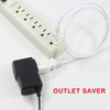 2FT Polarized 2Prong Extension Cord - White Replacement US AC