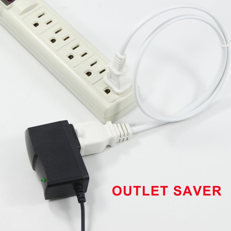 2FT Polarized 2Prong Extension Cord - White Replacement US AC