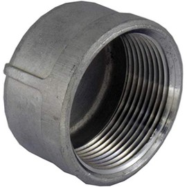 Duda Energy Standard Cap 1-1/2" Female NPT 304 Stainless Steel Pipe Fitting 1.5"