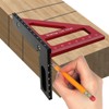 Woodworking Triangle Ruler Square Ruler 45° 90° Aluminum Alloy Carpenter
