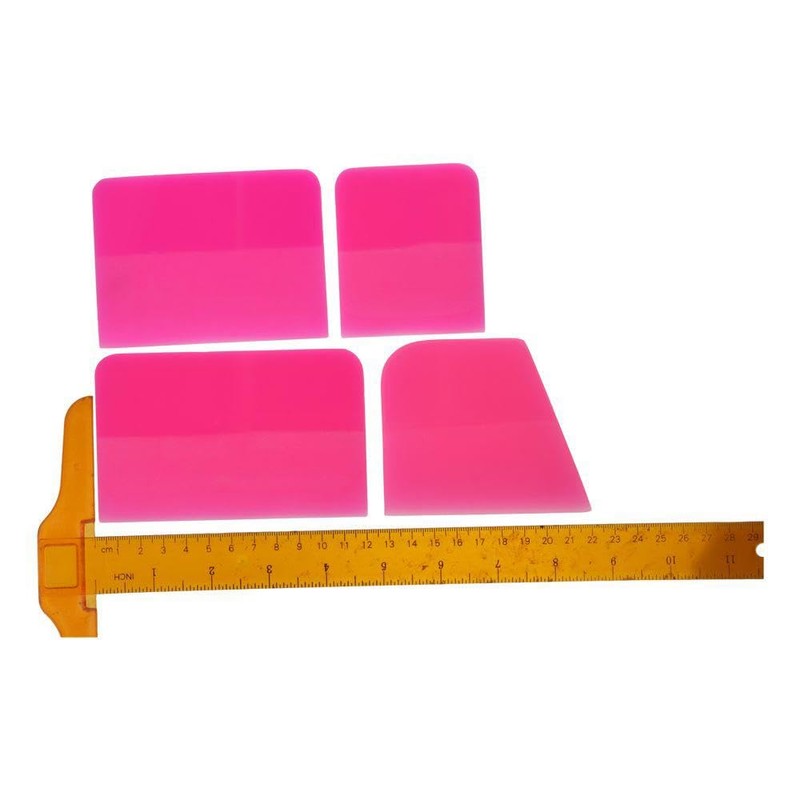 BYOBYO 4Pcs PPF Squeegee Soft Rubber Scraper 3 in 1