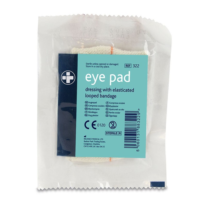Reliance Medical Sterile Eye Pad Dressing with Elasticated Loop -
