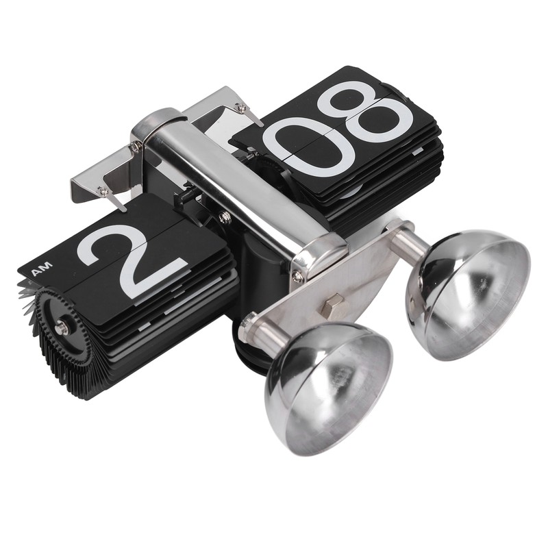 Flip Clock Quartz Movement High Accuracy Retro Style Stainless Steel