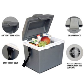 Koolatron 12V Iceless Cooler & Warmer – Portable 9.8 qt Electric Cooler/Nevera Portátil Eléctrica for Car Truck Camper Boat Hard Sided Mini Fridge for Camping Picnic Travel Lunch Food Drink Office