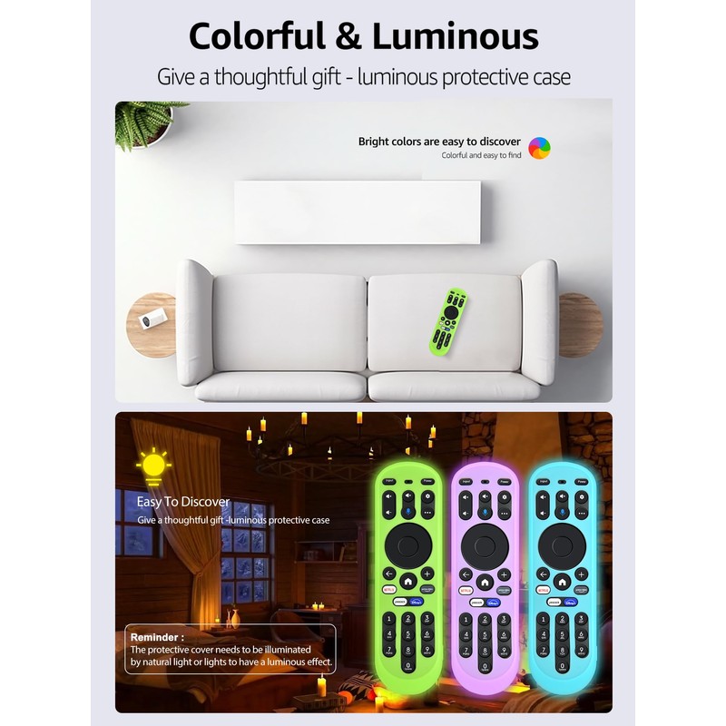 Glow Green Cover for Xumo TV Remote Silicone Case for