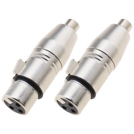 VGOL 2pcs 3-Pin XLR Female Jack to RCA Female Adapter Audio Microphone Mic Connector XLR to RCA Converter Adapter Mic Extension Adapter Gender Changer Coupler