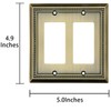 Sunken Pearls Decorative Wall Plate Switch Plate Outlet Cover (Double