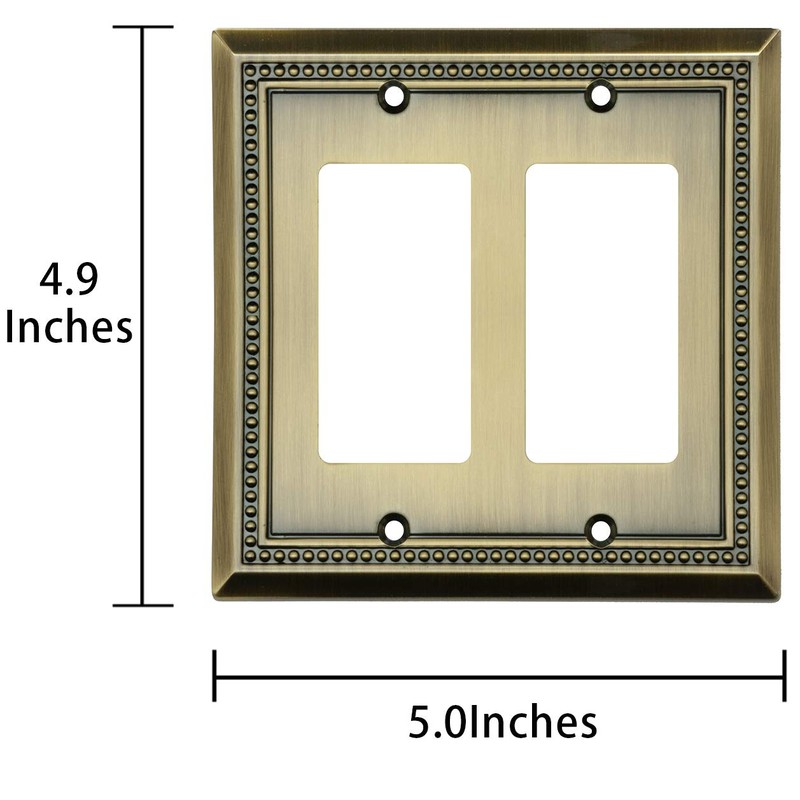 Sunken Pearls Decorative Wall Plate Switch Plate Outlet Cover (Double
