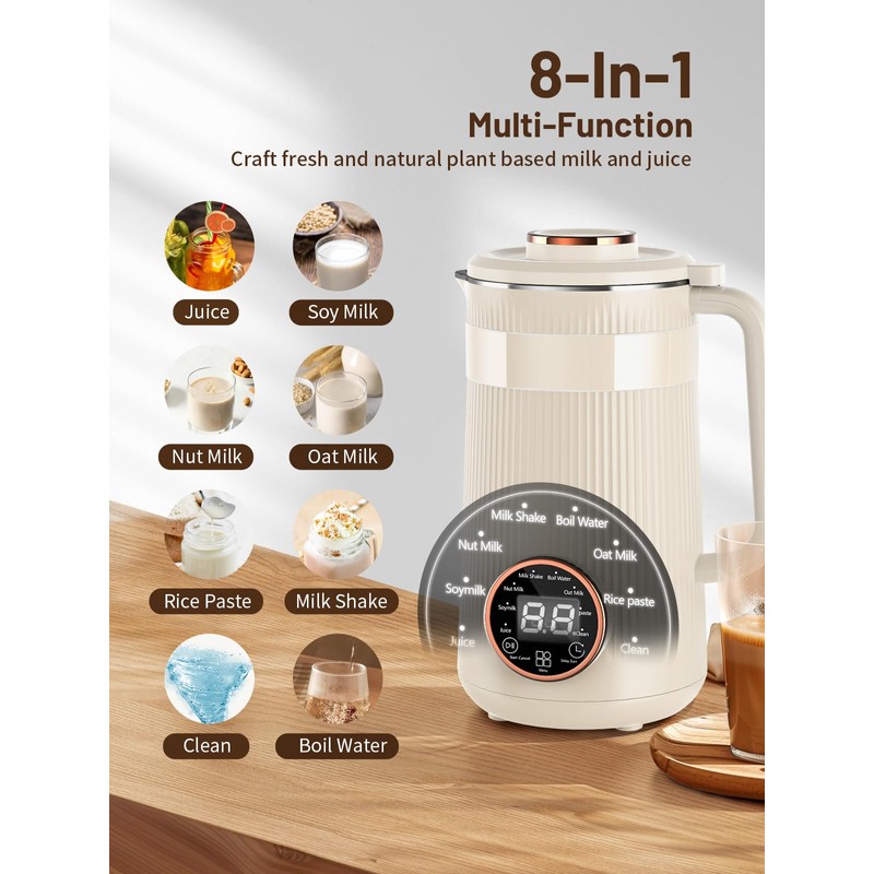 Nut Milk Maker Machine, 35oz Homemade Soy, Almond, Oat, Coconut,