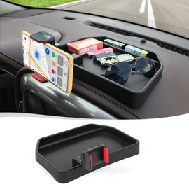 Voodonala for Chevy Silverado Center Console Dash Phone Holder with Storage Tray Compatible with Chevy Silverado/GMC Sierra 2014-2018