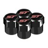 Black Wheel Valve Dust Caps. Fiesta Focus Mondeo Fusion Kuga