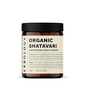 Erbology Organic Shatavari Powder 90g - 90 Servings - Sustainably Sourced Straight from Farm in India - Small Batch - Vegan - GMO-Free