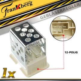 Frankberg Resistor Blower Motor Blower Regulator Compatible with Astra G Caravan CC Astra H Caravan CC GTC Twintop Zafira A 1998-2014 90560362