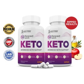 Justified Laboratories Ripped Result Keto ACV Pills 1275 MG Stronger Than Gummies Keto Support 2 Bottle