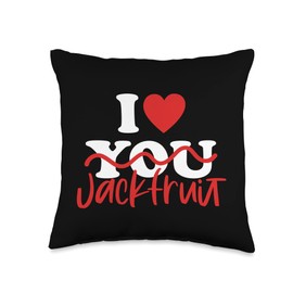 I Love Jackfruit Designs By JAC I Love Jackfruit Throw Pillow, 16x16, Multicolor