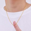 Fiusem 2.5mm Gold Plated Stainless Steel Rope Chain - 18K