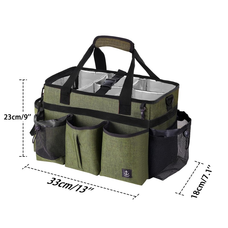 Timoxi Large Cleaning Caddy Bag Built-in Sturdy Support Board, Cleaning