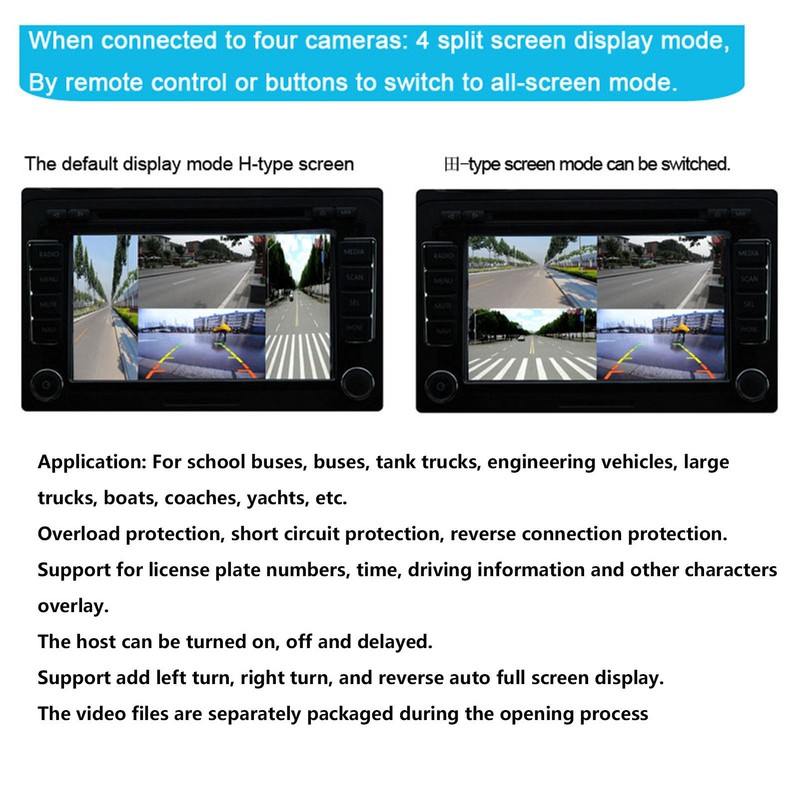 Mobile Digital Video Splitter 4 Channel Mini Video Splitter 720P