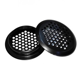 NACX 20Pcs Air Vents 50mm Circular Soffit Vent Stainless Steel Round Vent (Black)