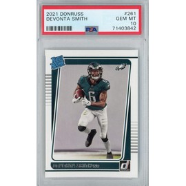 Graded 2021 Panini Donruss DeVonta Smith #261 Rookie RC Football Card PSA 10 Gem Mint