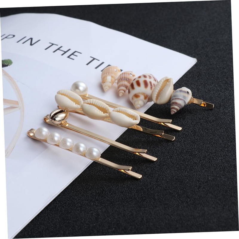 Beavorty 3pcs Shell Conch Hair Clip Beach Hair Pin Elegant