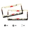 2PCS Japanese Samurai License Plate Frame Sunset Crow Red Sun